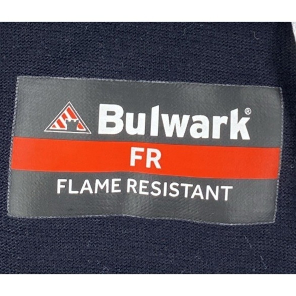 Bulwark FR Long Sleeve Henley Cat2 2112 Black 100% Cotton Men's XXL - Picture 6 of 9